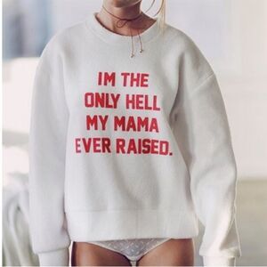 Daydream Nation The Only Hell My Mama Ever Raised SS, White and Red. Medium. NWT
